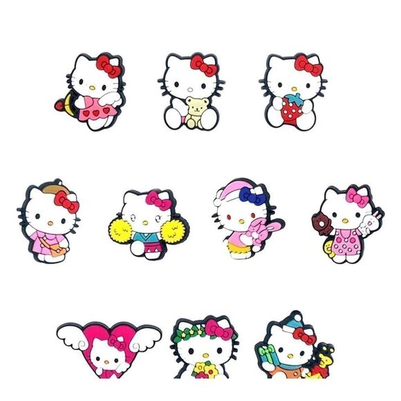 6 Hello Kitty random shoe charms - Picture 5 of 10